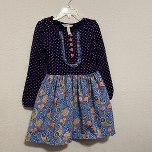 Matilda Jane Navy and Blue Floral Kids Dress